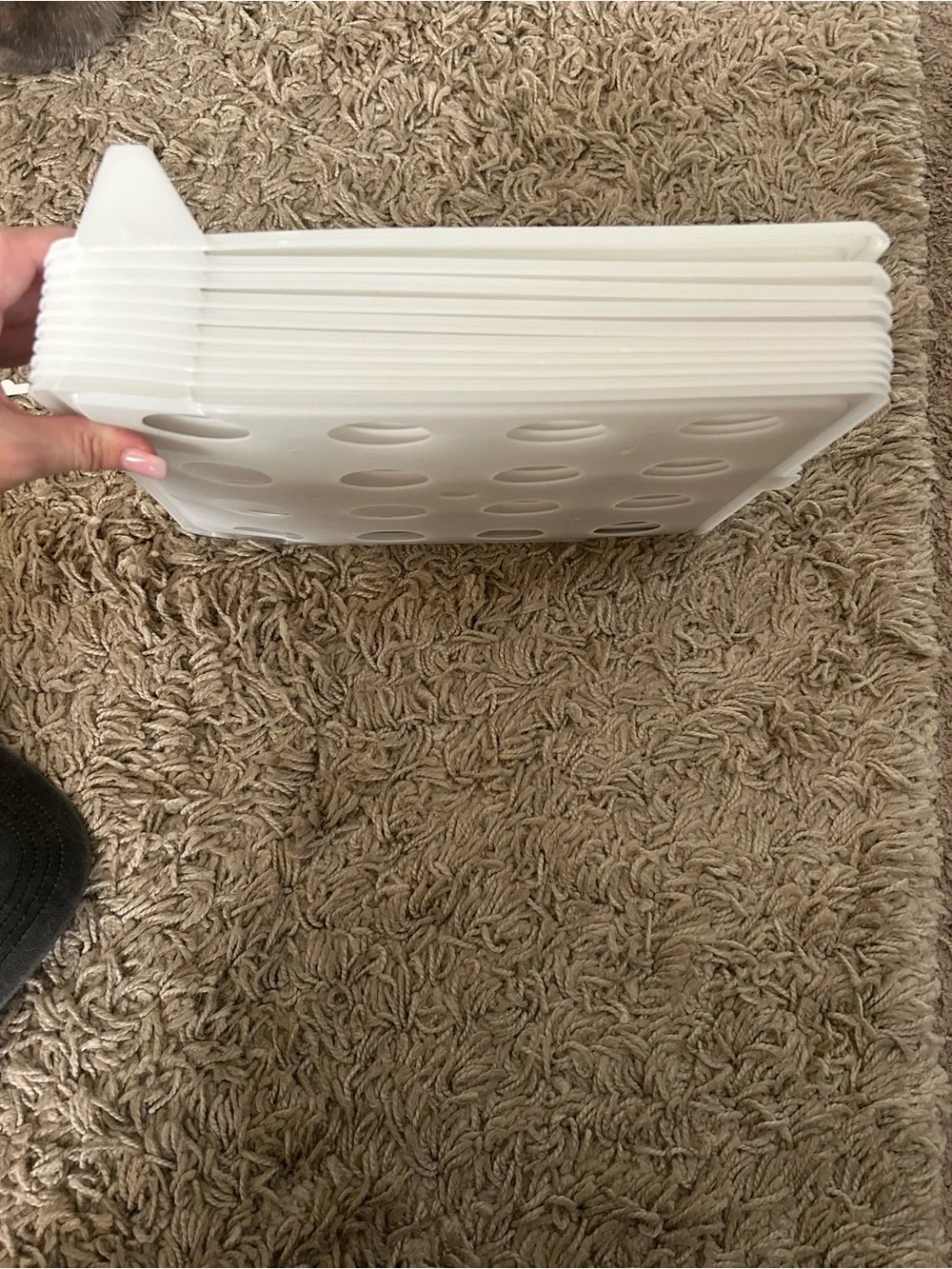 White Plastic Closet Shelf Organizer Panel